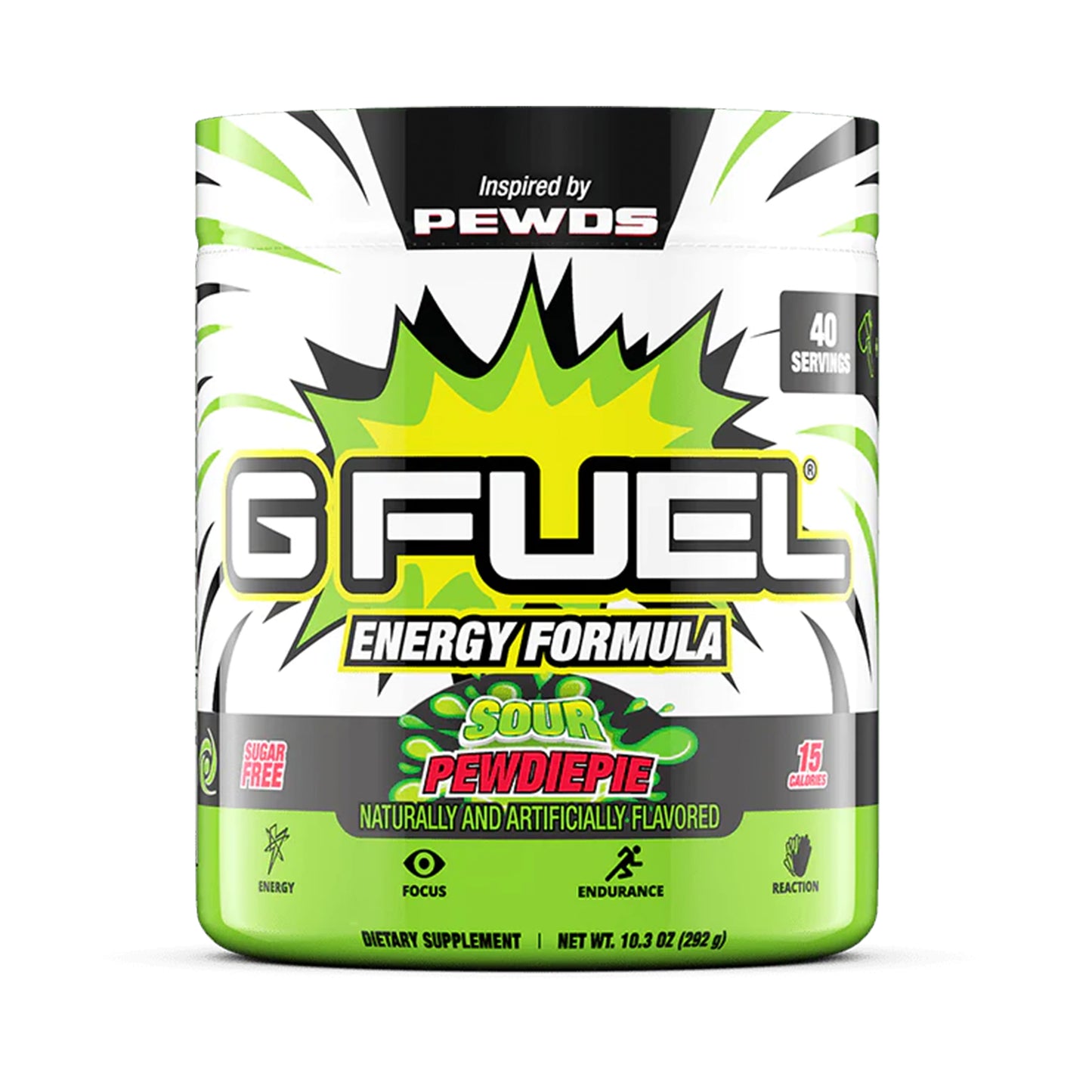 G Fuel Green Sour PewDiePie Tub - 40 Servings