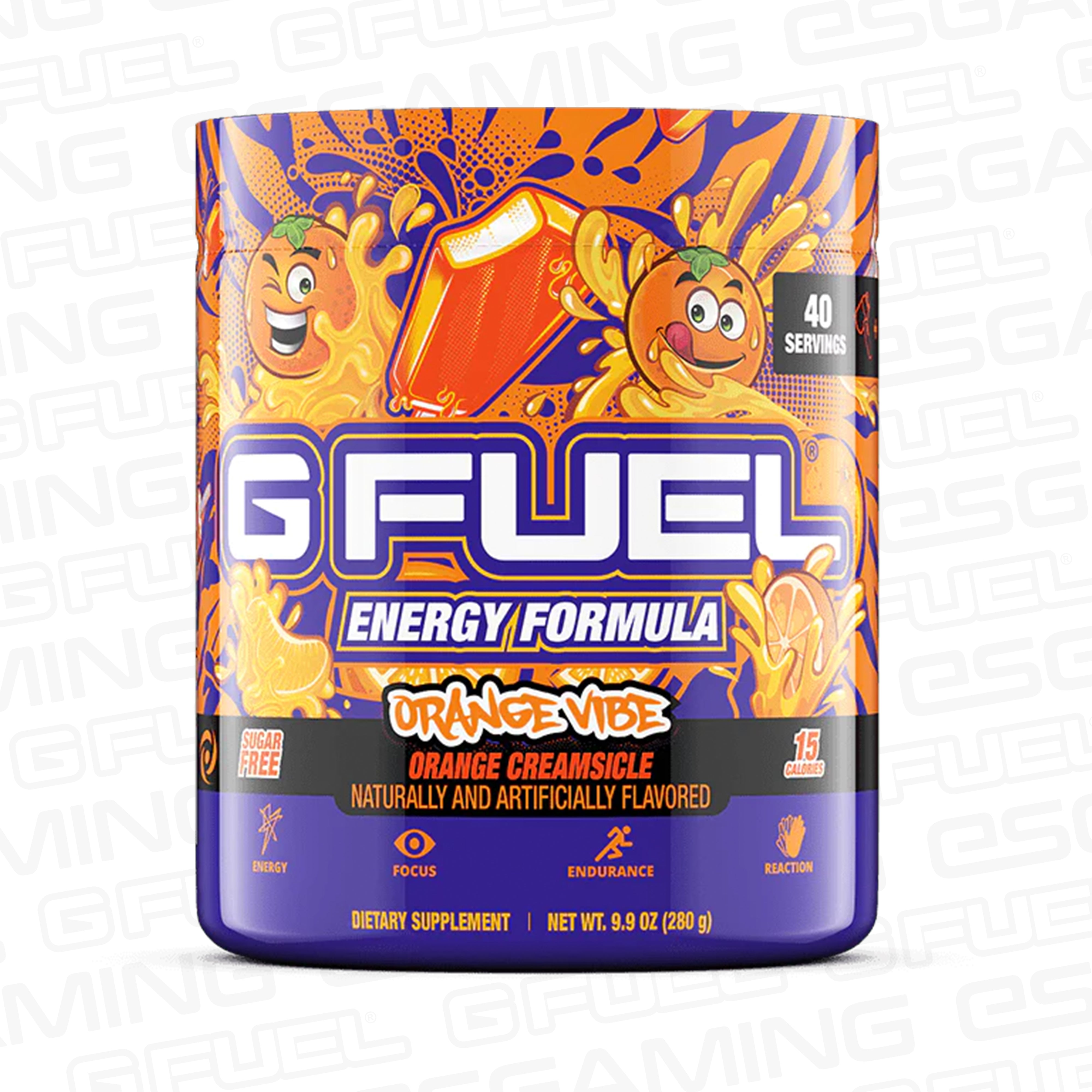 G Fuel Orange Vibe Remastered Tub 40 Servings ESGaming