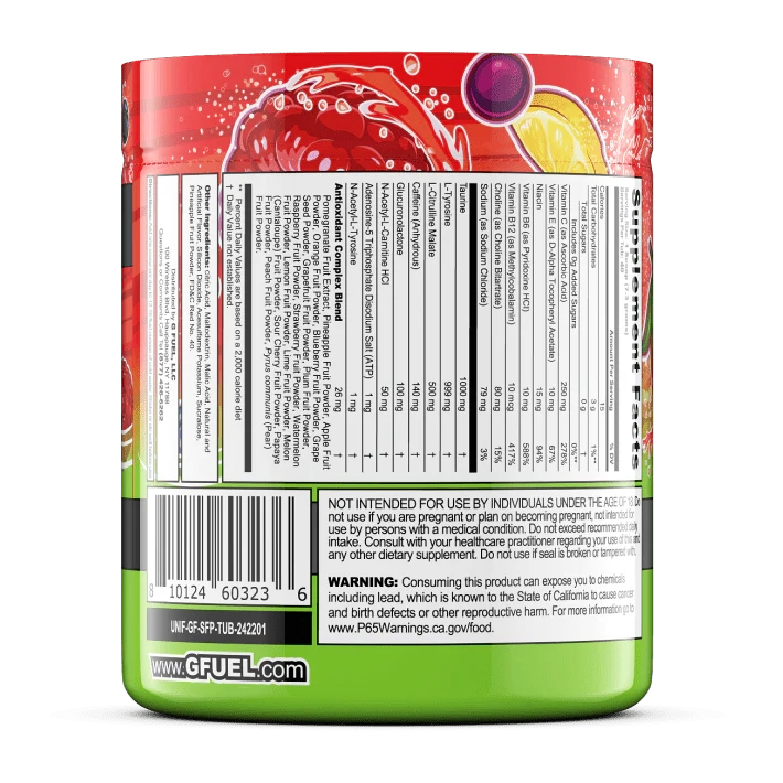G Fuel Sour Fruit Punch Tub - 40 Servings