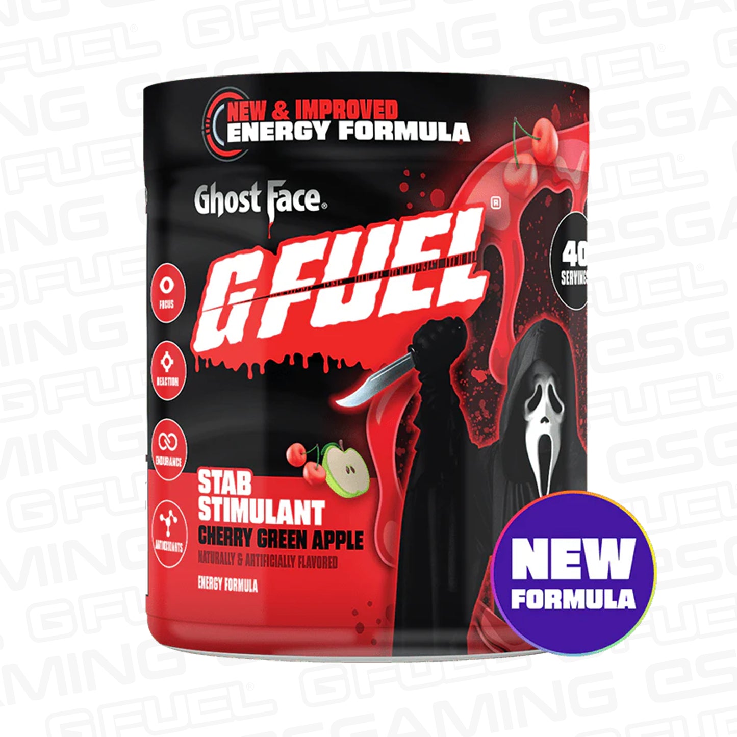 G Fuel Stab Stimulant 2.0 Tub - 40 Servings - Ghost Face