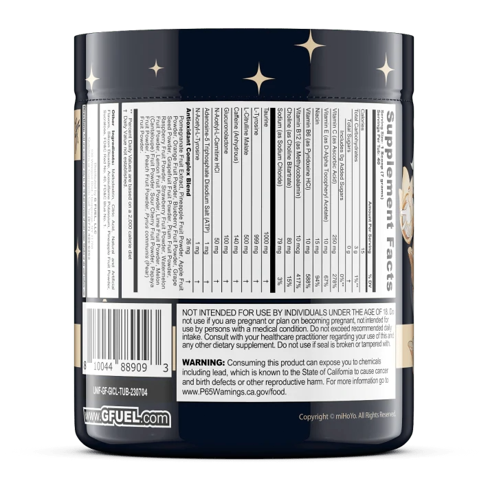 G Fuel Traveler's Ale Tub - 40 Servings - Genshin Impact