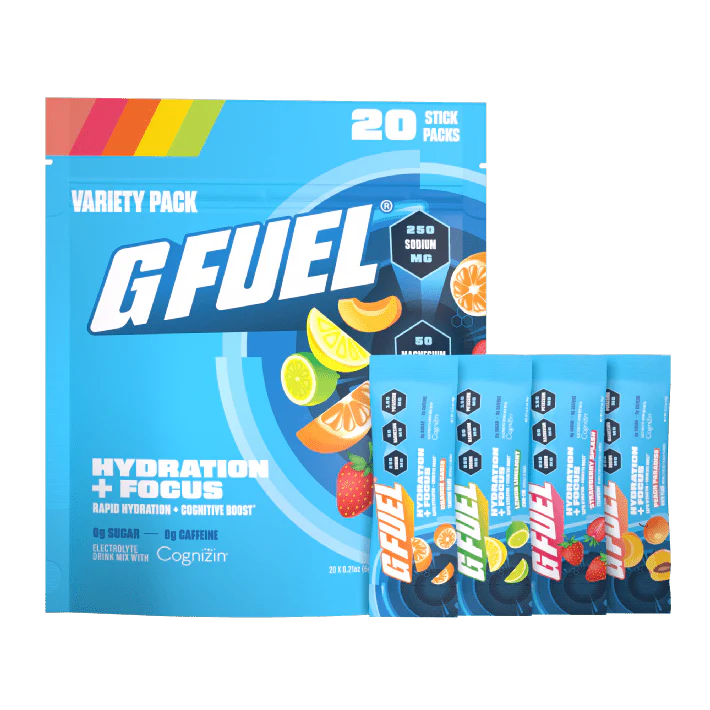 G Fuel Variety Pack - Hydration + Focus - 20 Stick Packs