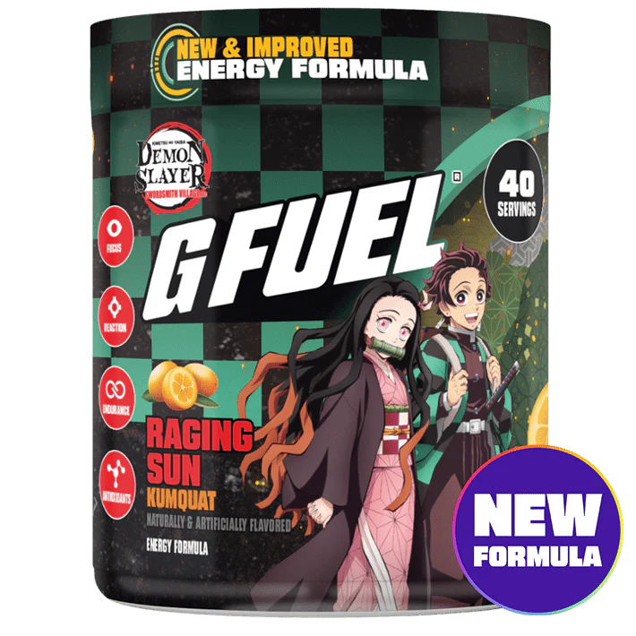 G Fuel Raging Sun 2.0 Tub - 40 Servings - Demon Slayer