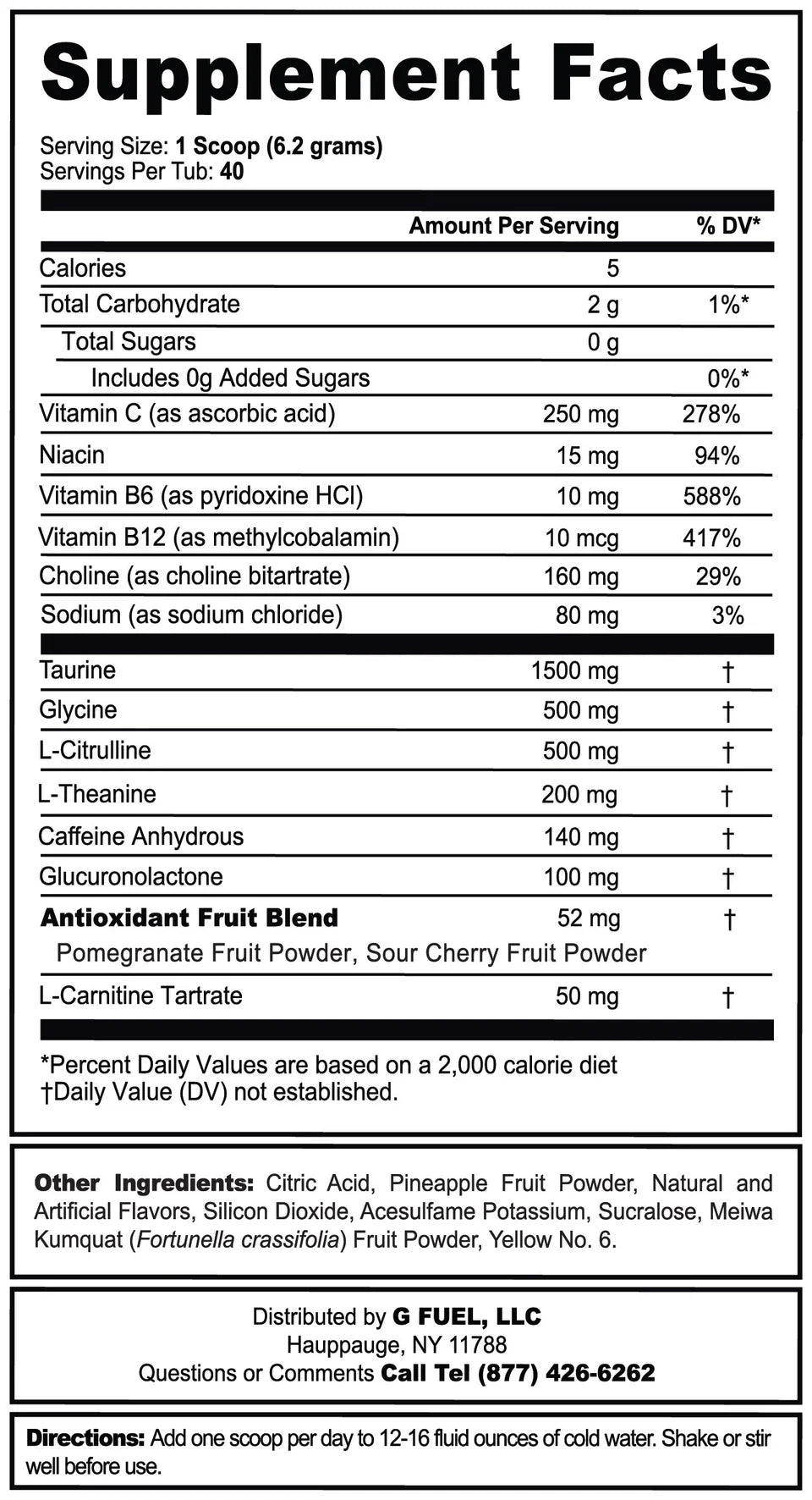 G Fuel Raging Sun 2.0 Tub - 40 Servings - Demon Slayer