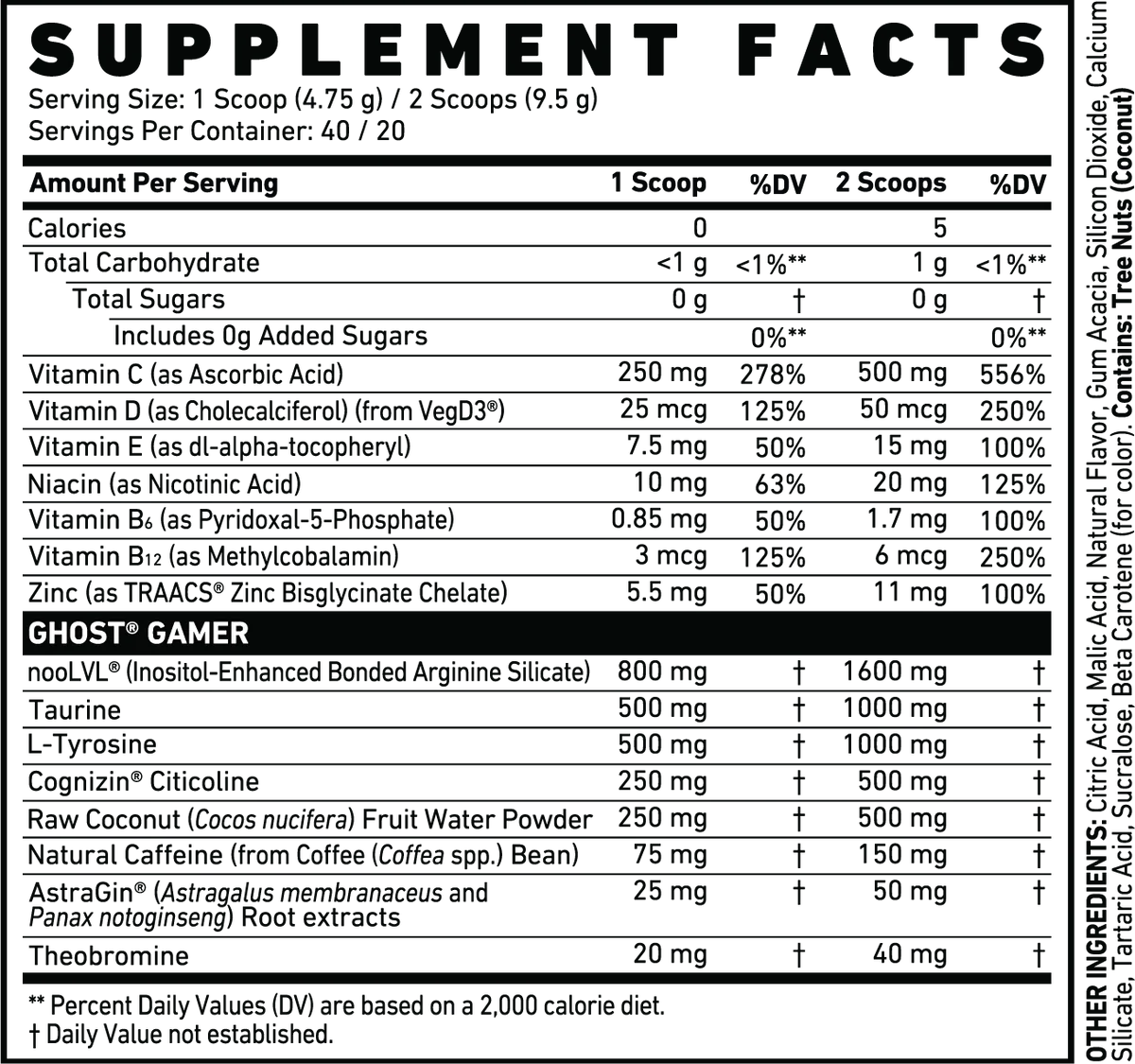 Ghost Gamer - Peach Tub - 40 Servings