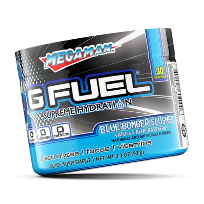 G Fuel Blue Bomber Slushee Supreme Hydration - 30 Servings - Mega Man