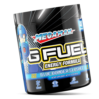 G Fuel Blue Bomber Slushee Tub - 40 Servings - Megaman