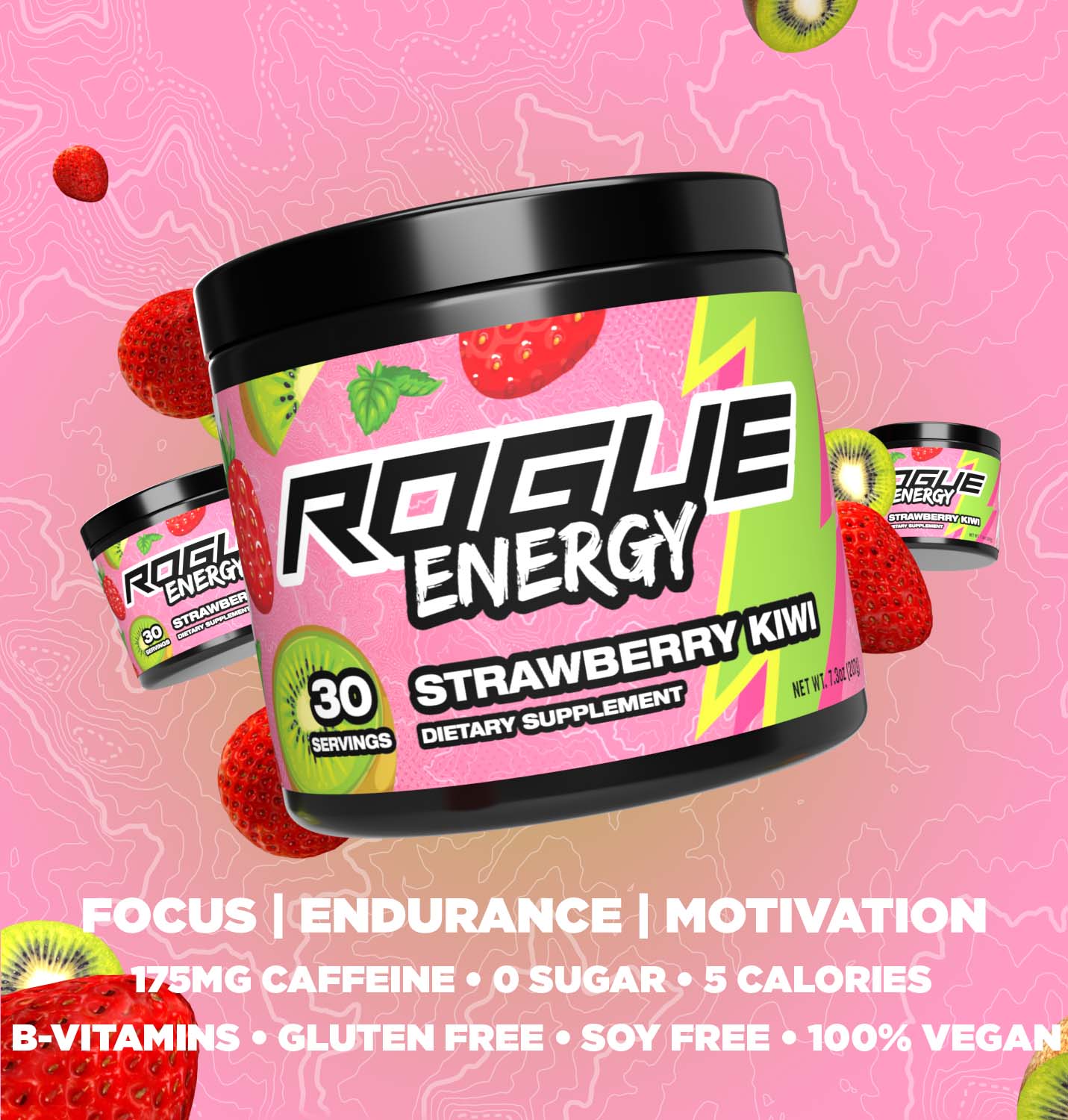 Rogue Energy Strawberry Kiwi Tub - 30 Servings