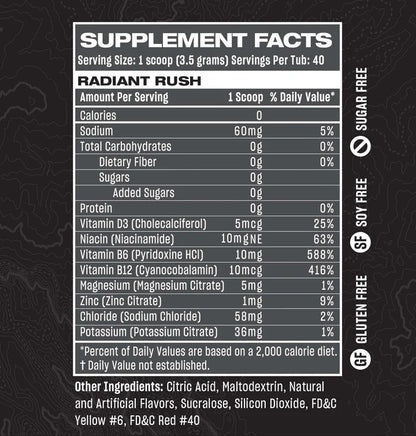 Rogue Hydration Radiant Rush Tub - 40 Servings