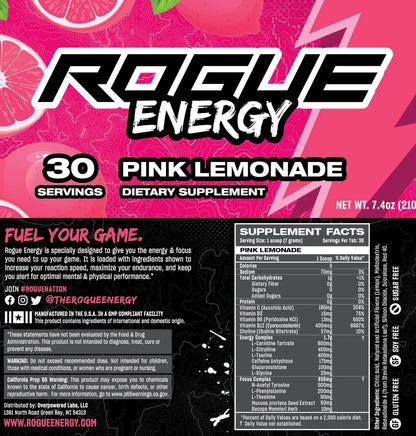 Rogue Energy Pink Lemonade Tub - 30 Servings