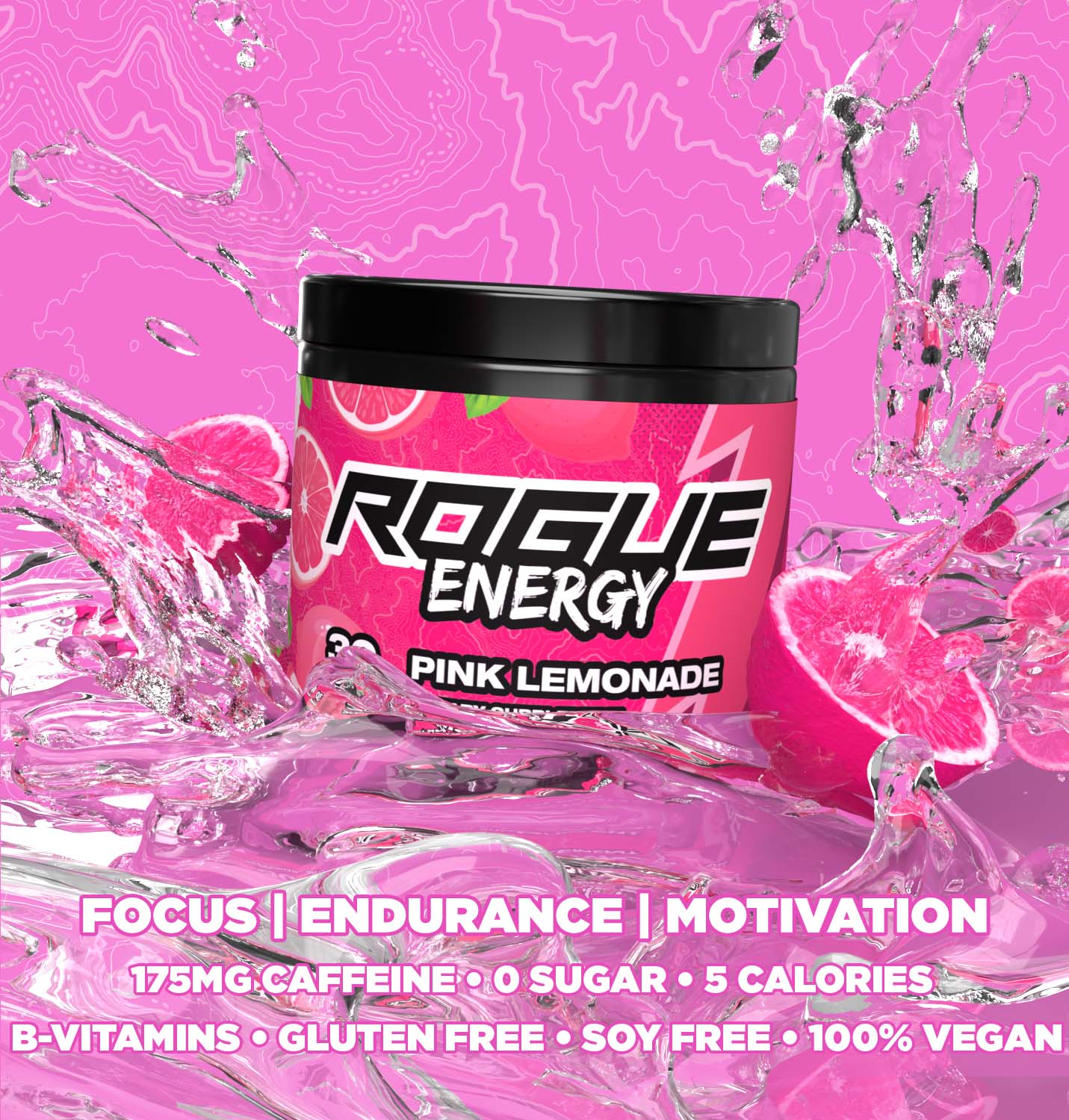 Rogue Energy Pink Lemonade Tub - 30 Servings