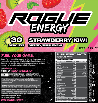 Rogue Energy Strawberry Kiwi Tub - 30 Servings