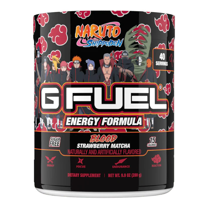 G Fuel Akatsuki Blood Tub - 40 Servings - Naruto