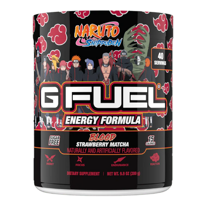 G Fuel Akatsuki Blood Tub - 40 Servings - Naruto