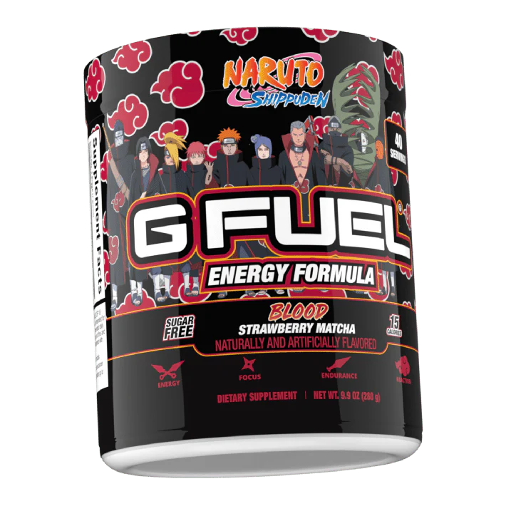 G Fuel Akatsuki Blood Tub - 40 Servings - Naruto