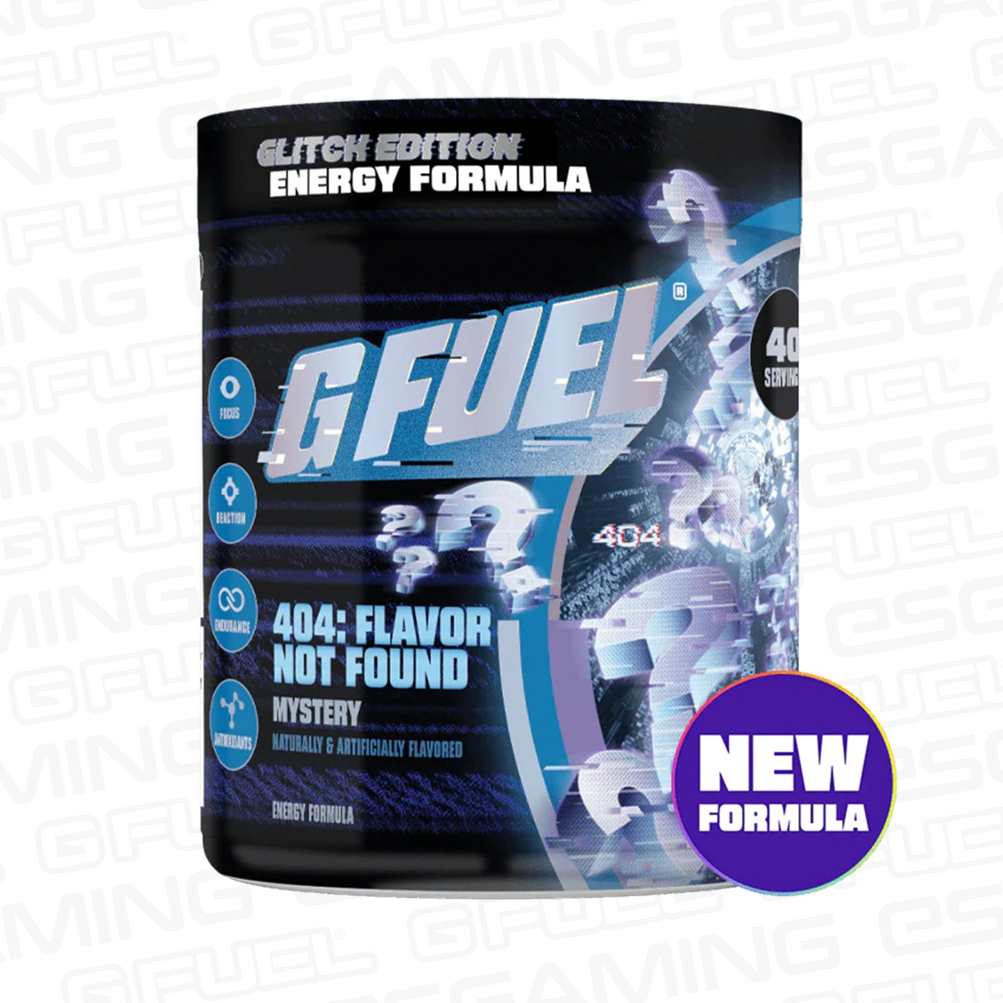 G Fuel 404: Flavour Not Found 2.0 Tub - 40 Servings - Glitch Edition