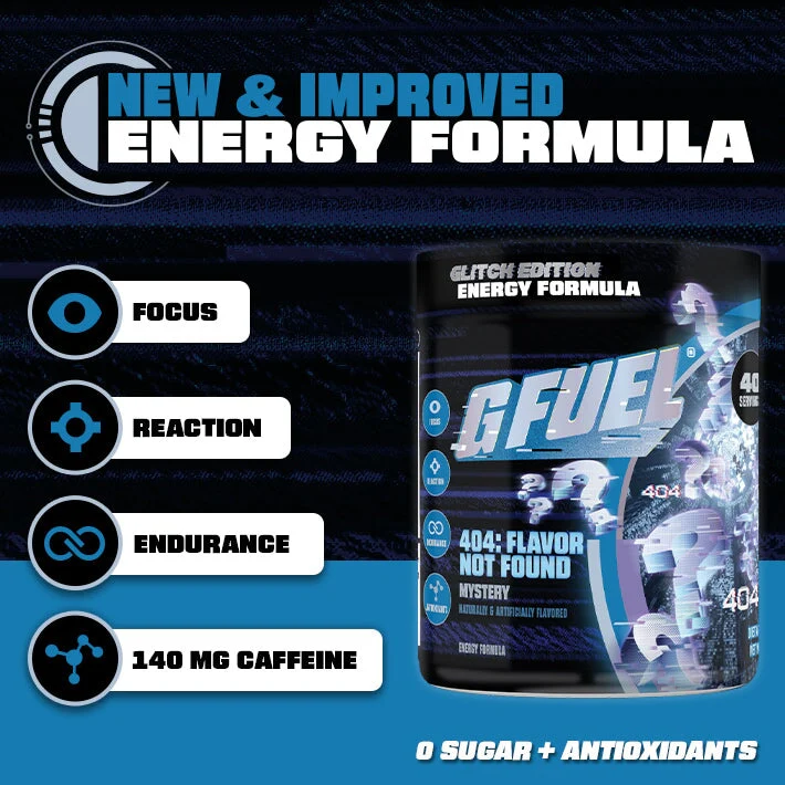 G Fuel 404: Flavour Not Found 2.0 Tub - 40 Servings - Glitch Edition