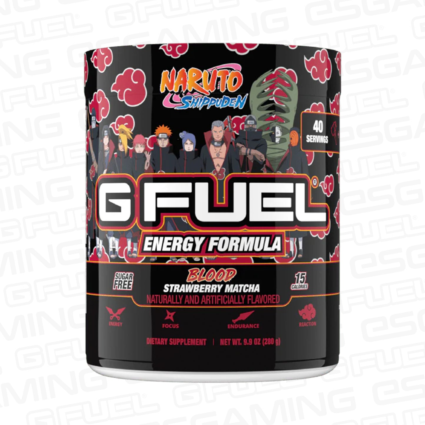 G Fuel Akatsuki Blood Tub - 40 Servings - Naruto