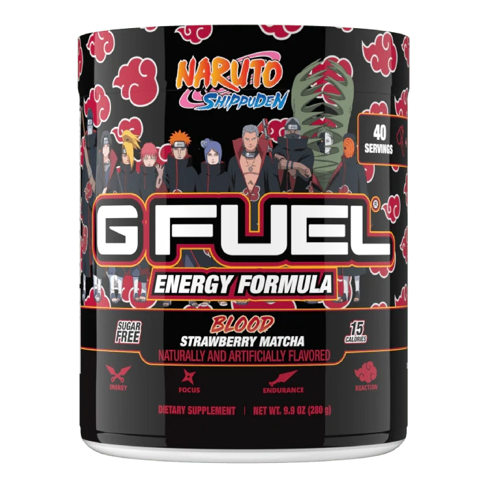 G Fuel Akatsuki Blood Tub - 40 Servings - Naruto