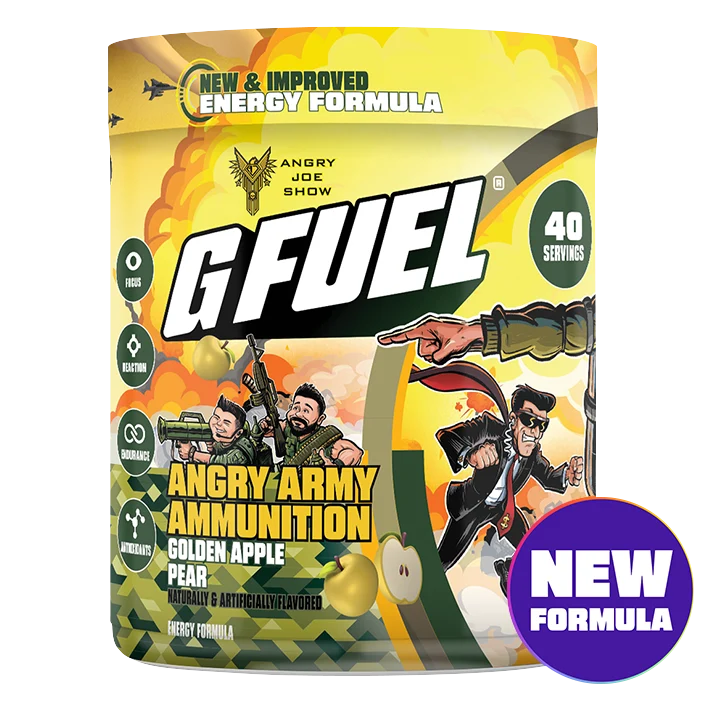 G Fuel Angry Army Ammunition 2.0 Tub - 40 Servings - Angry Joe Show