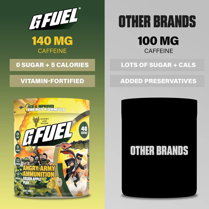 G Fuel Angry Army Ammunition 2.0 Tub - 40 Servings - Angry Joe Show
