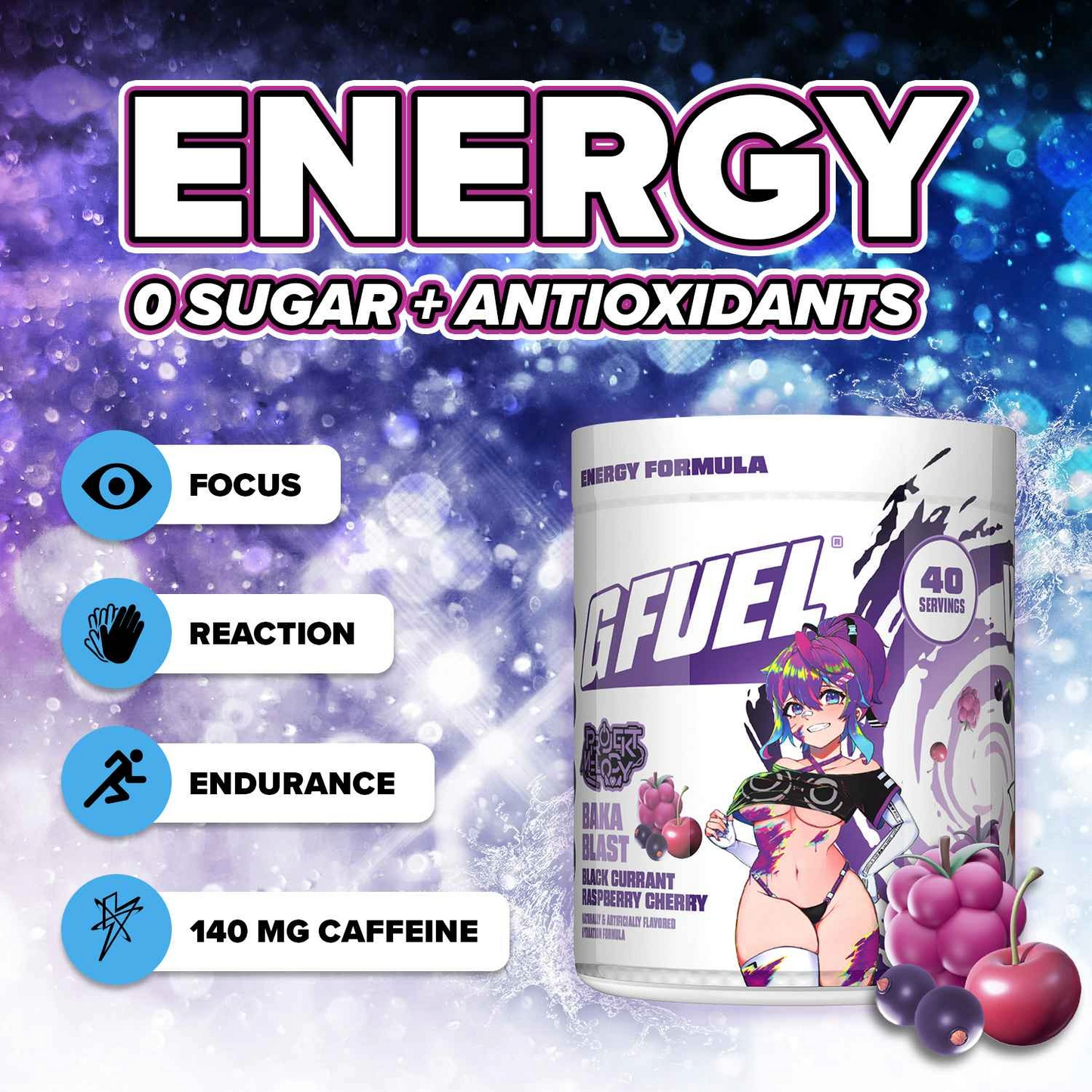G Fuel Baka Blast Tub - 40 Servings - Projekt Melody - VShojo