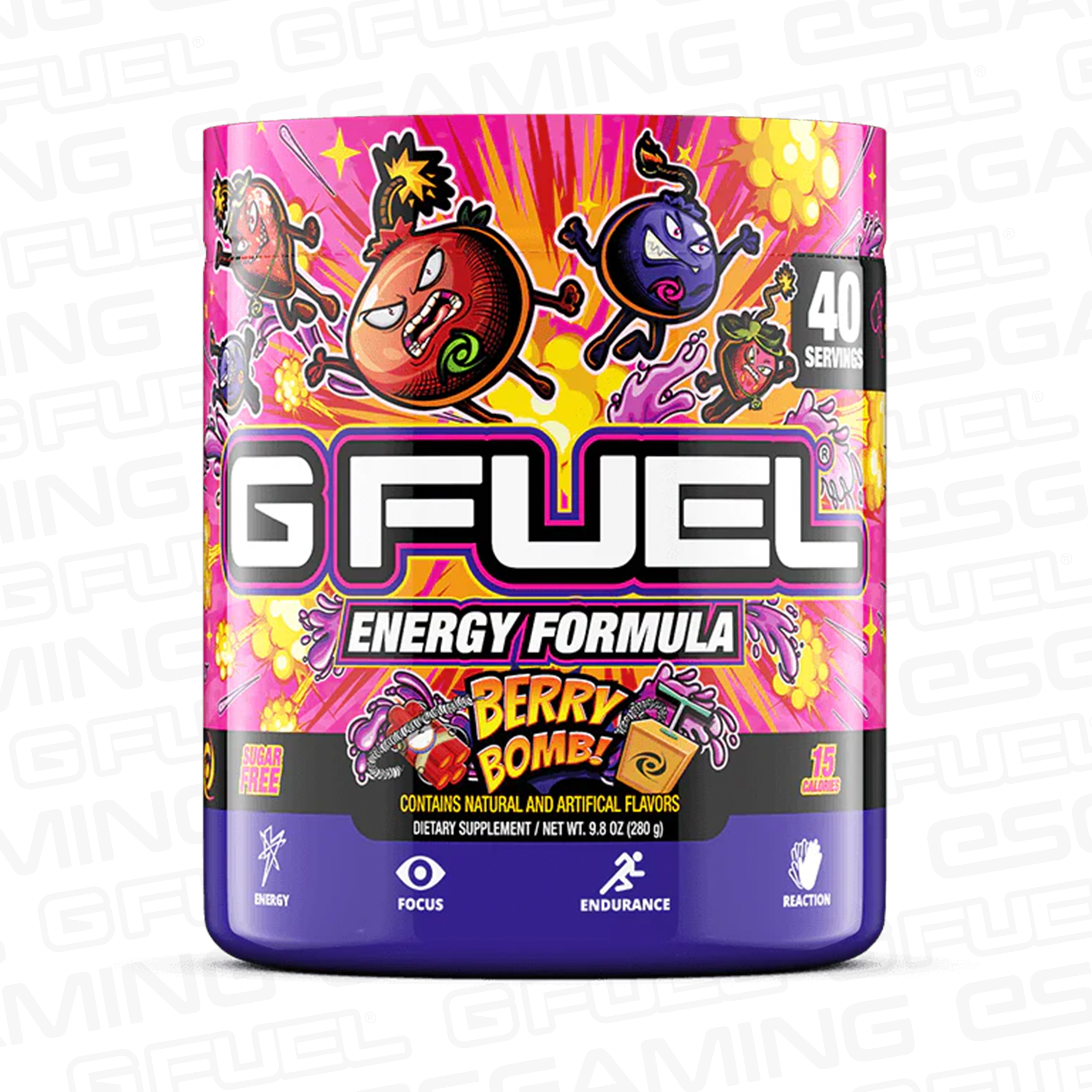 G Fuel Berry Bomb Tub - Energy Drink - Caffeine - 40 Servings - UK