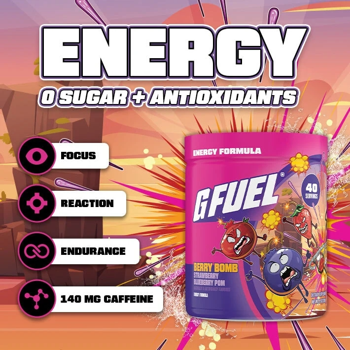 G Fuel Berry Bomb Tub - 40 Servings - Fazeberry Remastered