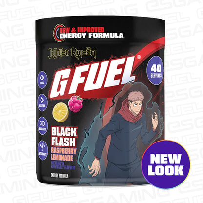 G Fuel Black Flash 2.0 Tub - 40 Servings - Jujutsu Kaisen