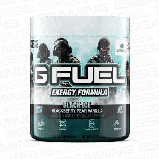 G Fuel Black Ice Tub - 40 Servings - Rainbow Six Siege