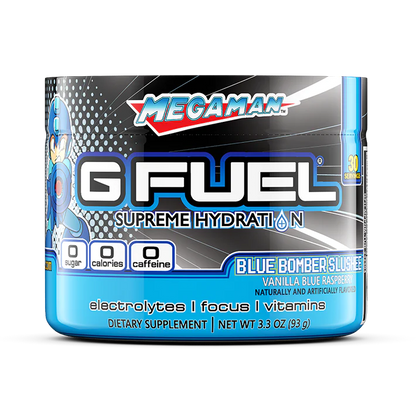 G Fuel Blue Bomber Slushee Supreme Hydration - 30 Servings - Mega Man