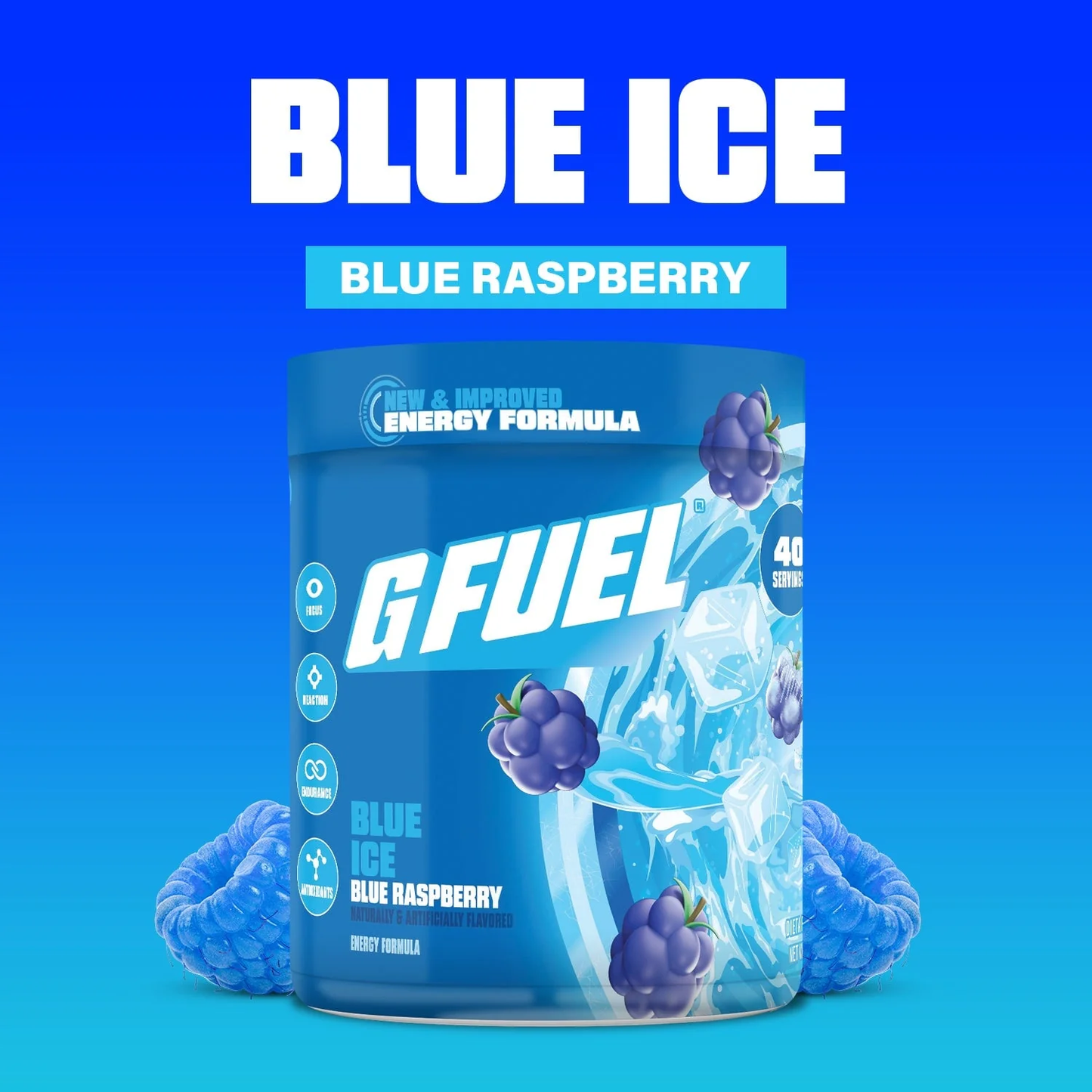 G Fuel Blue Ice 2.0 Tub - 40 Servings