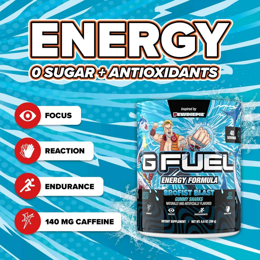 G Fuel Brofist Blast Tub - 40 Servings - PewDiePie