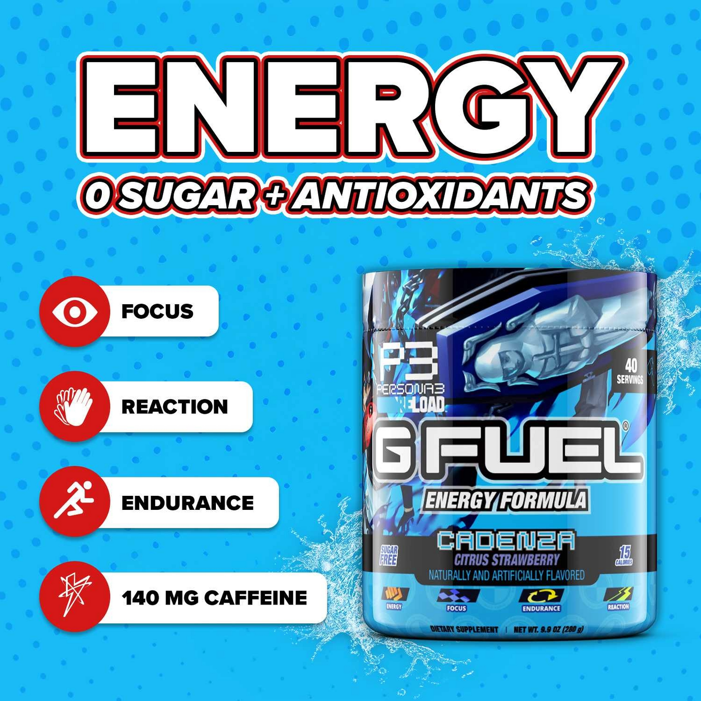 G Fuel Cadenza Tub - 40 Servings - Persona 3 Reload