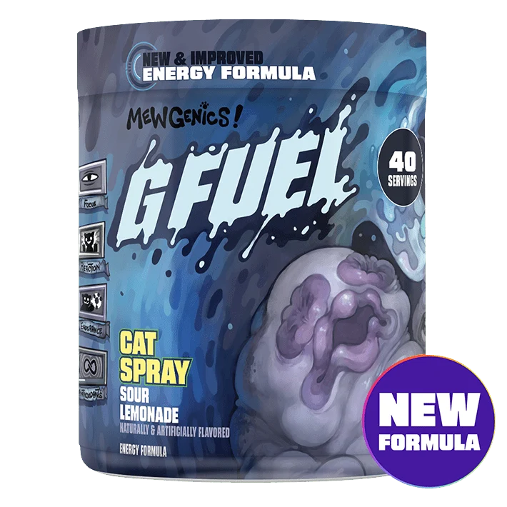 G Fuel Cat Spray 2.0 Tub - 40 Servings - Mewgenics