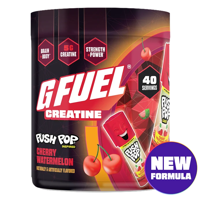 G Fuel Cherry Watermelon Creatine Tub - 40 Servings - Push Pop