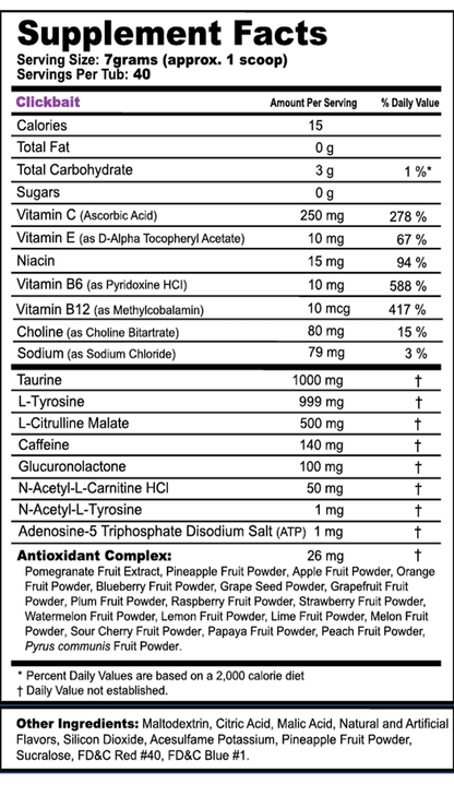 G Fuel Clickbait Tub - 40 Servings
