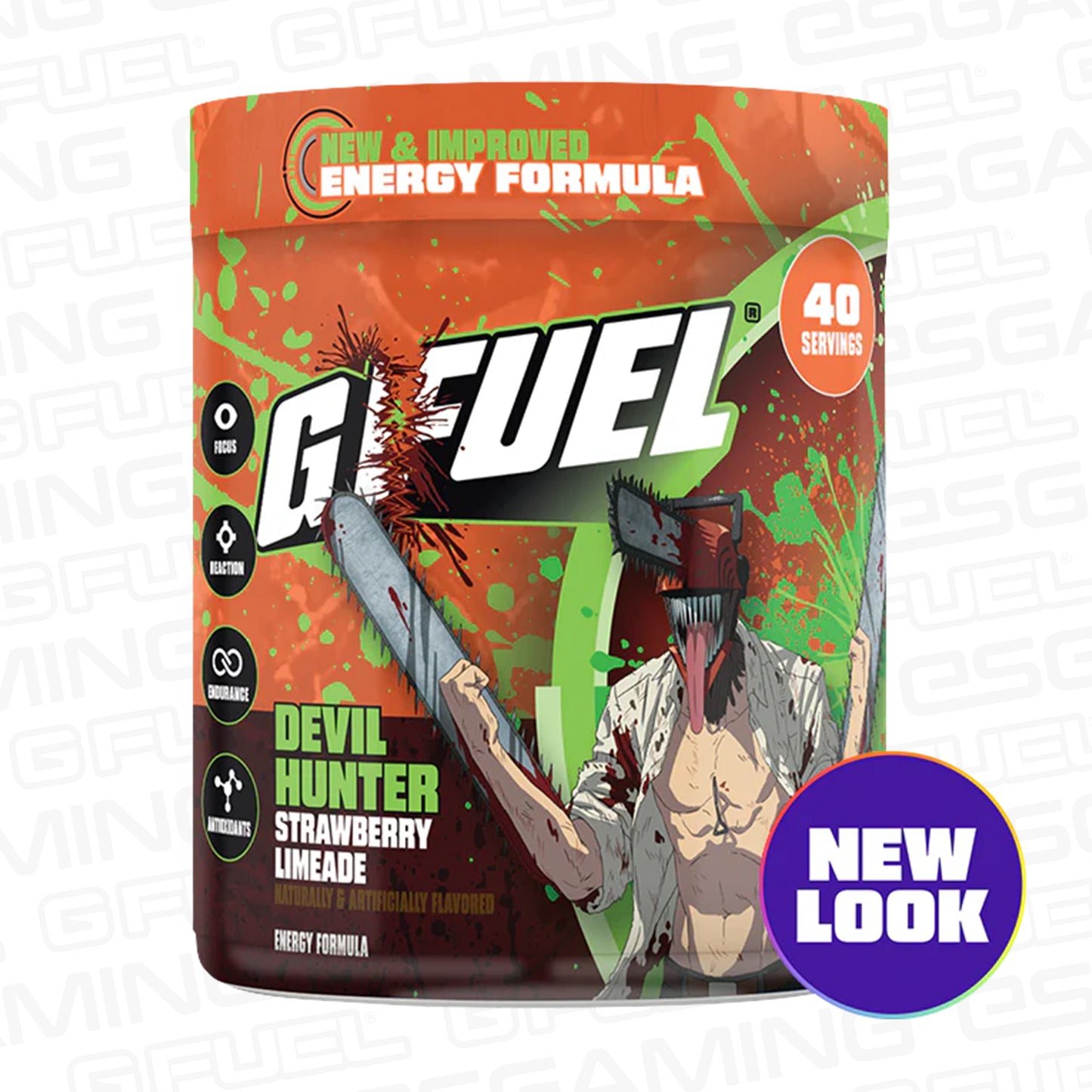 G Fuel Devil Hunter 2.0 Tub - 40 Servings - Chainsaw Man