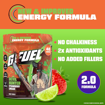 G Fuel Devil Hunter 2.0 Tub - 40 Servings - Chainsaw Man