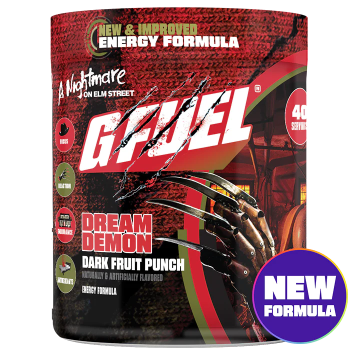 G Fuel Dream Demon 2.0 Tub - 40 Servings - Nightmare On Elm Street