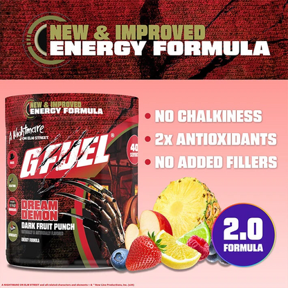G Fuel Dream Demon 2.0 Tub - 40 Servings - Nightmare On Elm Street