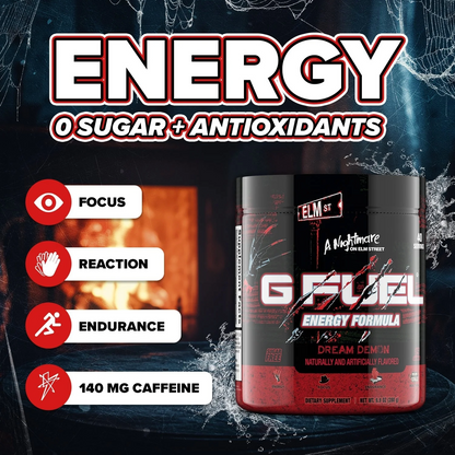 G Fuel Dream Demon Tub - 40 Servings - Nightmare On Elm Street