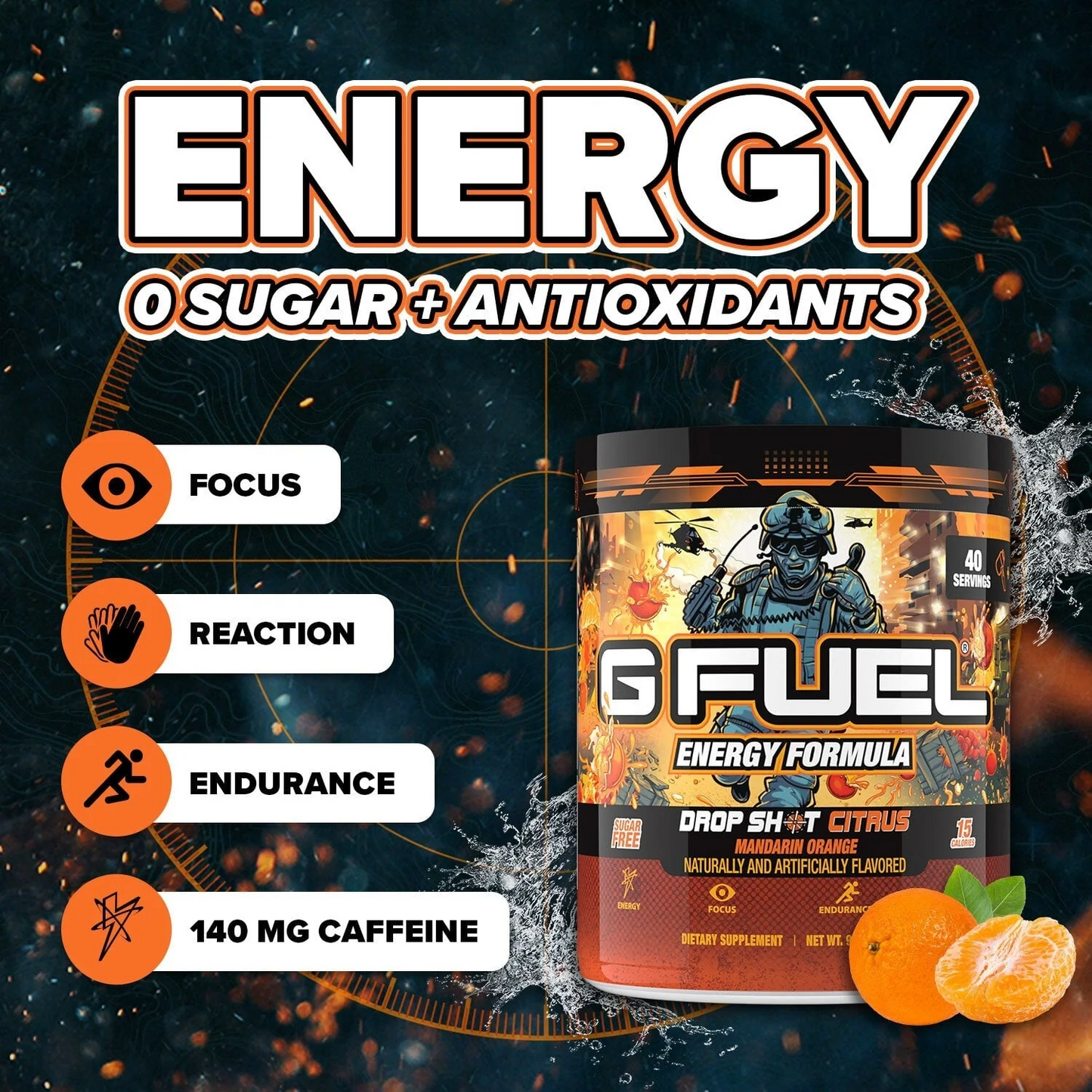 G Fuel Drop Shot Citrus Tub - 40 Servings