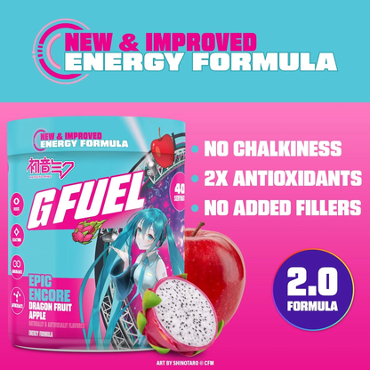 G Fuel Epic Encore 2.0 Tub - 40 Servings - Hatsune Miku