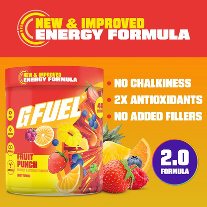 G Fuel Fruit Punch 2.0 Tub - 40 Servings