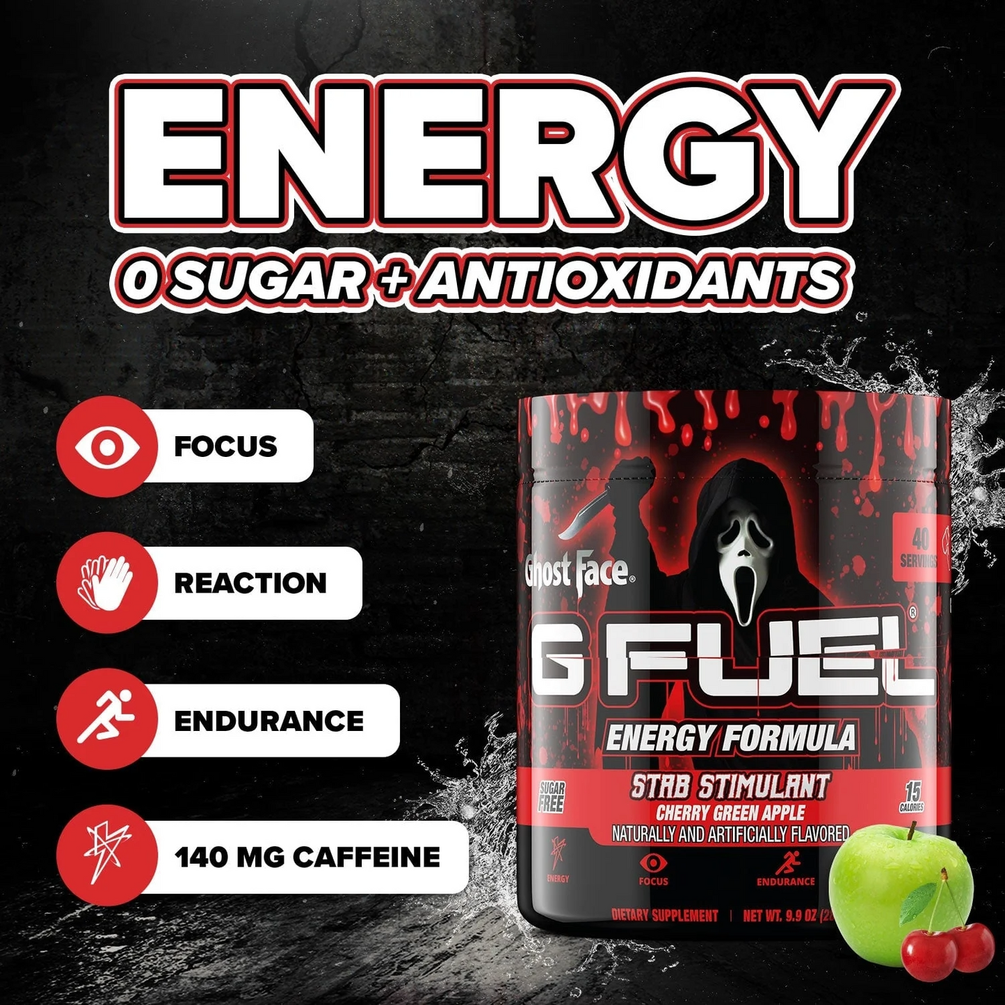 G Fuel Ghost Face Tub - 40 Servings