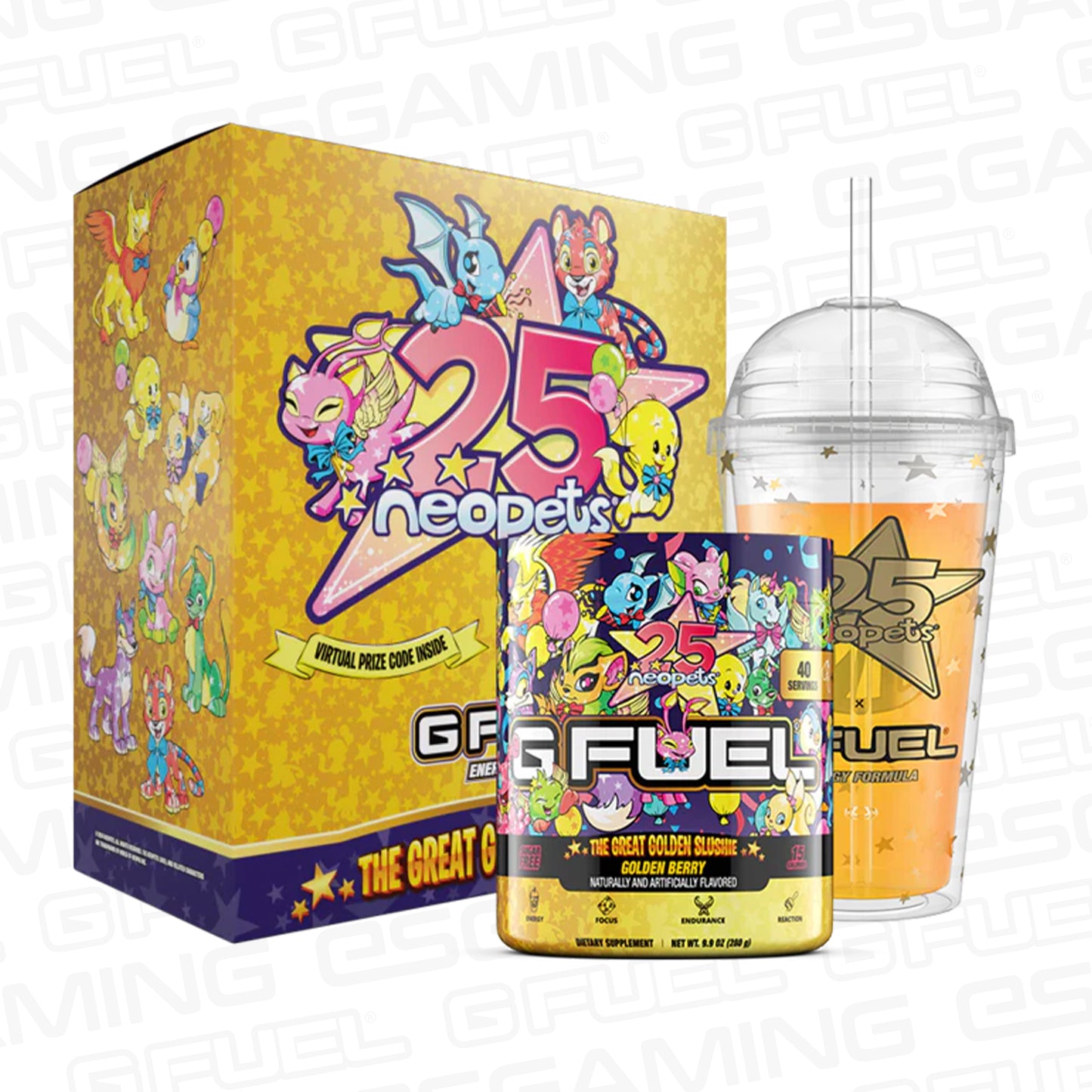 G Fuel The Great Golden Slushee Collector Box - NeoPets