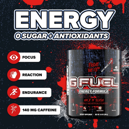 G Fuel Hack 'N' Slash Tub - 40 Servings - Friday The 13th