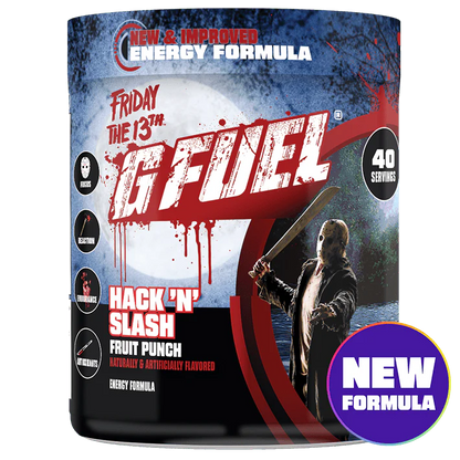 G Fuel Hack 'N' Slash 2.0 Tub - 40 Servings - Friday The 13th