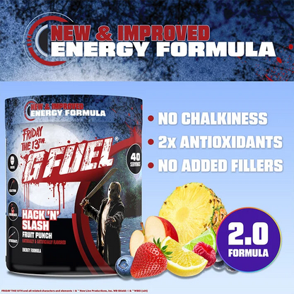 G Fuel Hack 'N' Slash 2.0 Tub - 40 Servings - Friday The 13th